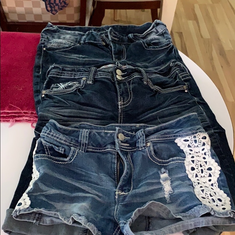 Blue jean shorts